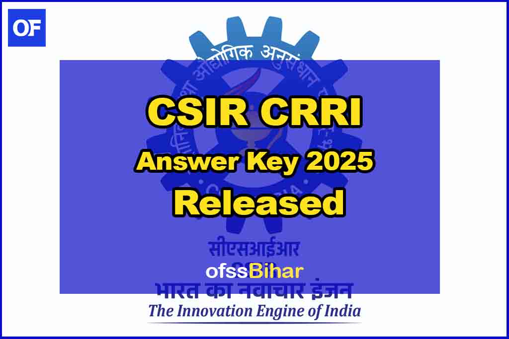 CSIR CRRI Answer Key 2025 download Now